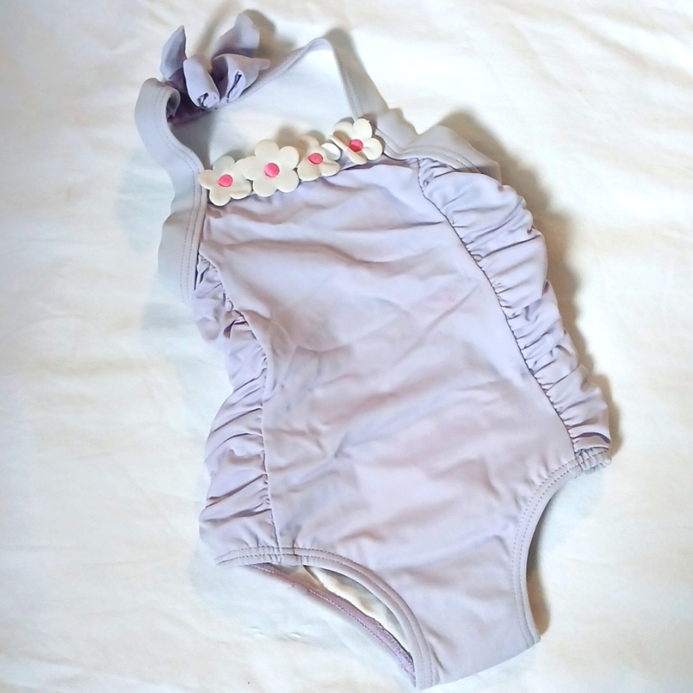 Purple Daisy Bathing Suit
